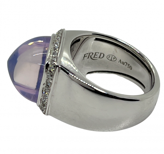 フレッド パン ドゥ スークル セレブレーション ダイヤモンド リング #48 Au750 (K18PG) レディース FRED [美品]  【ジュエリー】