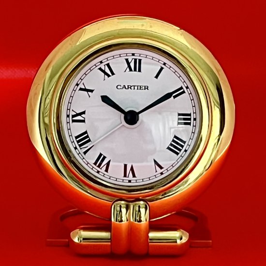 CARTIER】カルティエ コリゼ トラベルクロック 置時計 2749 ホワイト