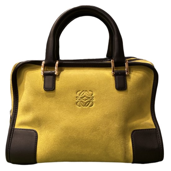 LOEWE】ロエベ アマソナ28 スエード カーフ ハンドバッグ 【中古