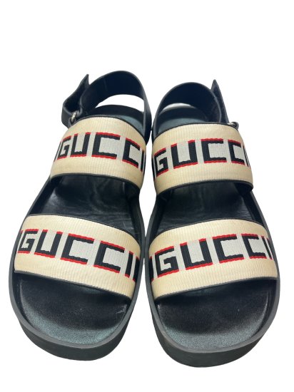 GUCCI】グッチ ストライプストラップサンダル 523769 Size 8(26.5cm