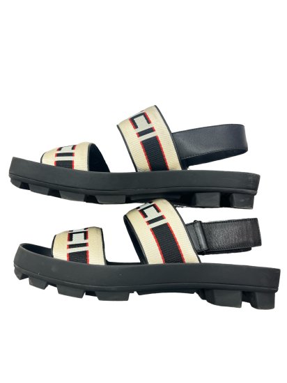 GUCCI】グッチ ストライプストラップサンダル 523769 Size 8(26.5cm) 【中古】【レディース】【メンズ】