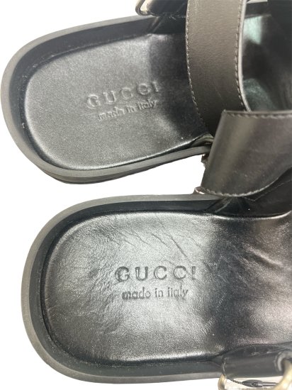 GUCCI】グッチ ストライプストラップサンダル 523769 Size 8(26.5cm