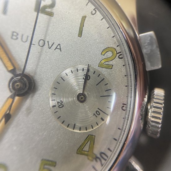 【BULOVA】ブローバ カーブ クロノグラフ クォーツ 腕時計 SS 96A205 青文字盤/ar1077ar