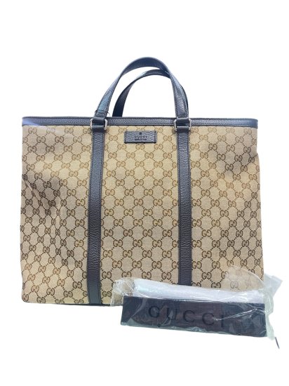 GUCCI】未使用品♪ グッチ 449169 GG キャンバス 2way トートバッグ