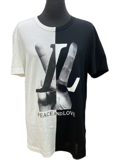LOUIS VUITTON】ルイヴィトン コットン PEACE＆LOVE Tシャツ CA36929