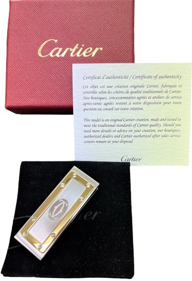 CARTIER】 カルティエ SS サントス ドゥ カルティエ マネークリップ 箱