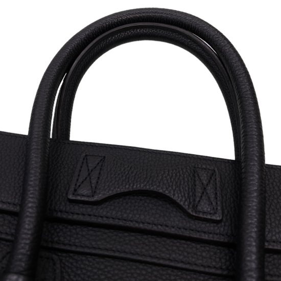 CELINE】 セリーヌ ラゲージ マイクロショッパー ブラック 本革 【中古