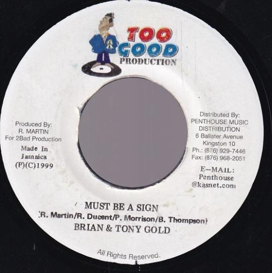 [Grooving Riddim] Brian & Tony Gold Must Be A Sign Backyard Record