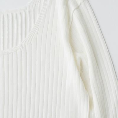 専用です♪　KANAM　silk rib long sleeve ３点 silk rib long sleeve _ white - kanam