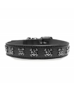 <img class='new_mark_img1' src='https://img.shop-pro.jp/img/new/icons1.gif' style='border:none;display:inline;margin:0px;padding:0px;width:auto;' />【MILK&PEPPER】Calavera Leather Collar ブラック
