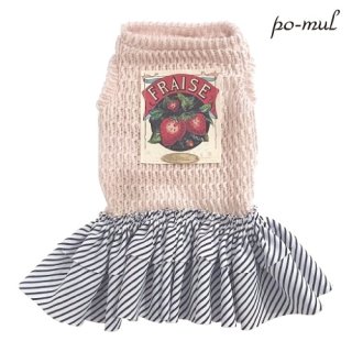 【Po-mul】ストロベリーニットワンピ-Pink