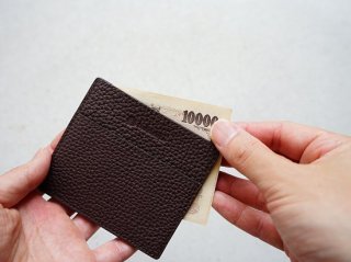 ブラック - 【TSUKIKUSA公式オンラインショップ】コンパクトな革財布 
