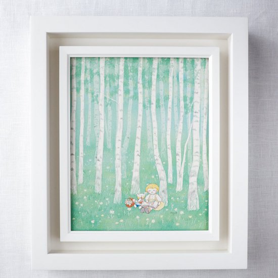 額装キャンバスアート「しらかばの森」 送料込み - Nakayoshi Tomodachi