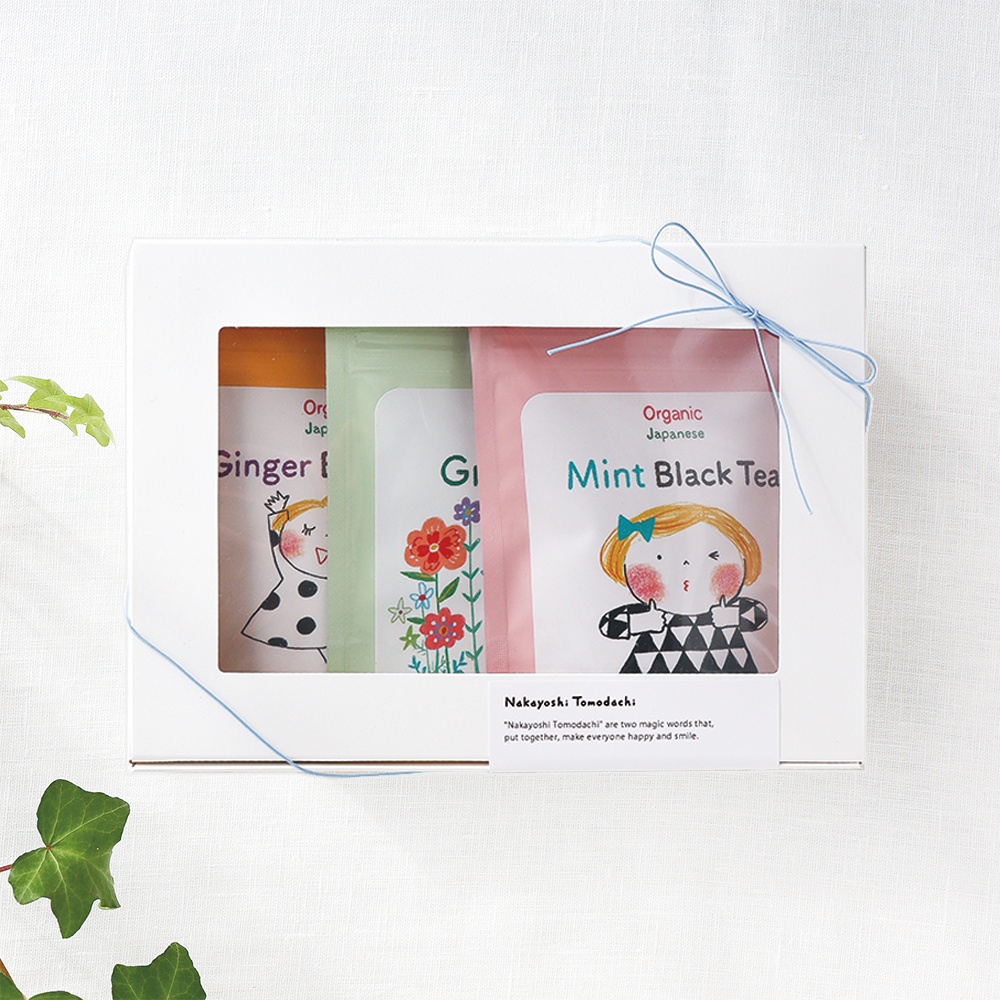 Organic Tea Gift Box (B) 20g x 3P - Nakayoshi Tomodachi