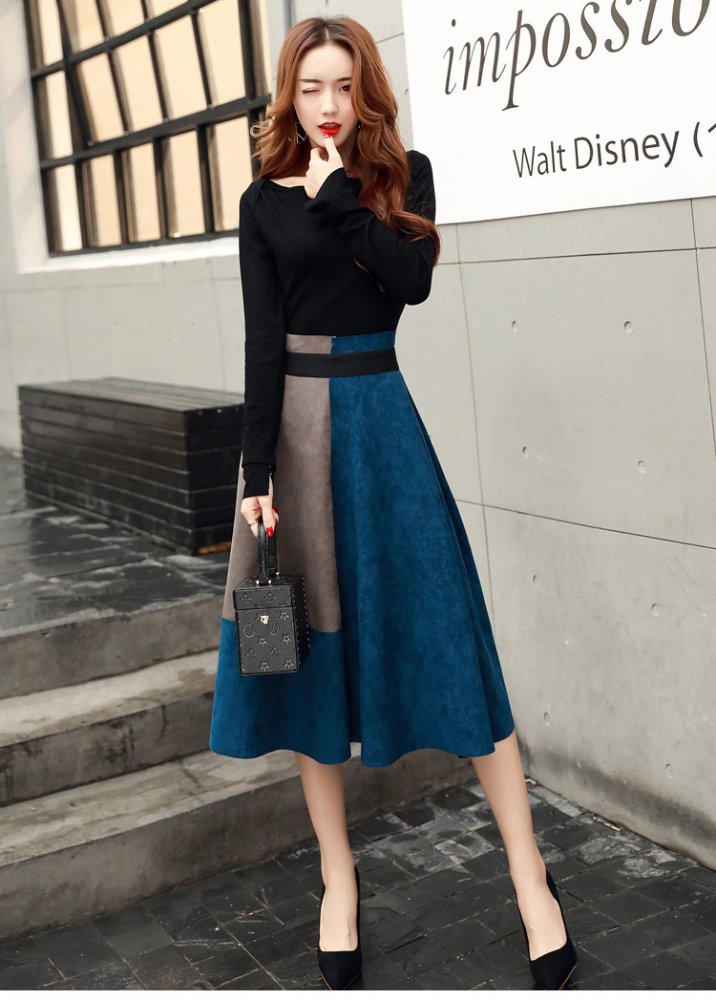Tシャツ＋スカートのセットアップ（ブルー） - Rilly online｜韓国服の激安通販サイト