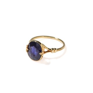 Mala指輪:大輪の花のようなブルーサファイア