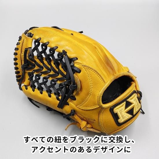 全紐交換済みグローブ】 ハイゴールド 硬式グローブ / 外野手用 型付け