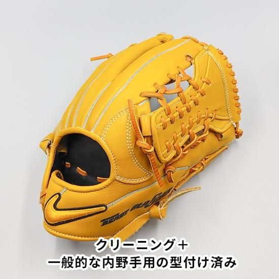 クリーニング済み 】 ナイキ 軟式グローブ / 内野手用 型付け済み