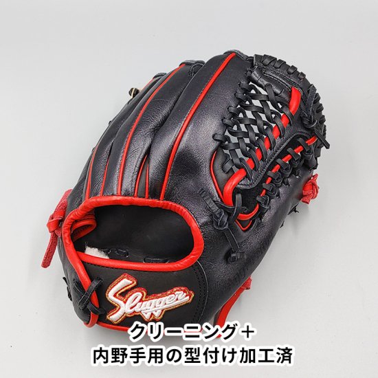 クリーニング済み 】 スラッガー 軟式グローブ / 内野手用 型付け済み