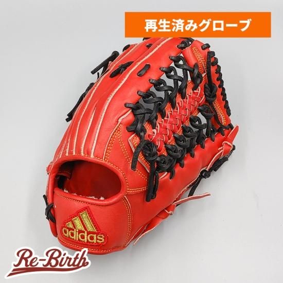 クリーニング済み 】 アディダス 軟式グローブ / 外野手用 型付け済み