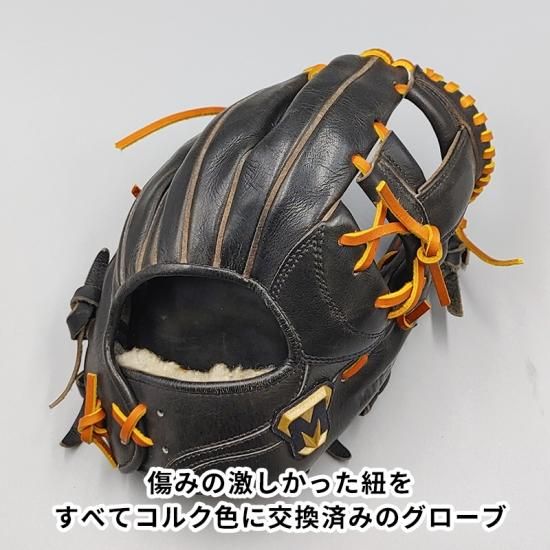 全紐交換済み (高校野球対応)】 ミツワタイガー 硬式グローブ / 内野手 