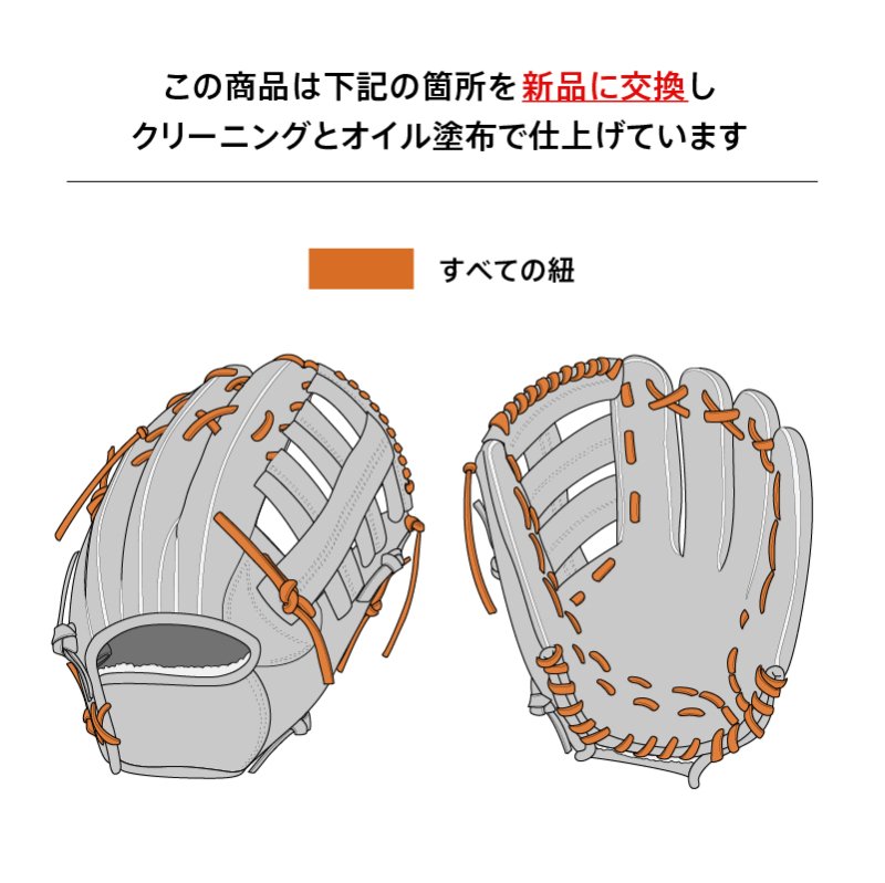 全紐交換済み 】 ゼット 硬式グローブ / 投手用 型付け済み (ZETT