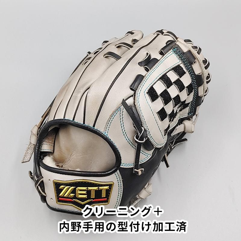 クリーニング済み 】 ゼット 軟式グローブ / 内野手用 型付け済み 