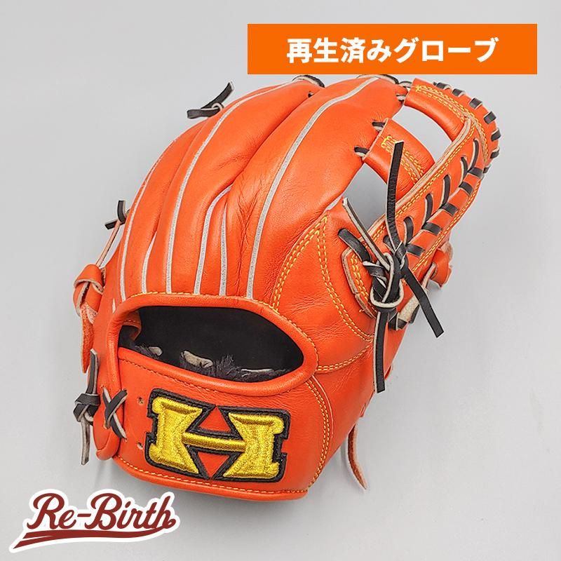 クリーニング済み 】 ハイゴールド 軟式グローブ / 内野手用 型付け