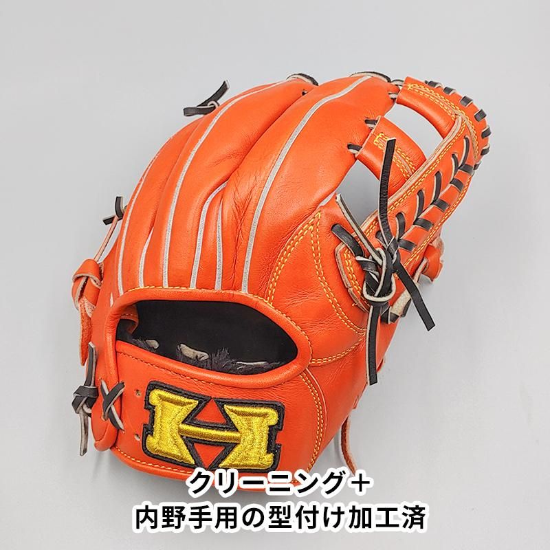 クリーニング済み 】 ハイゴールド 軟式グローブ / 内野手用 型付け ...