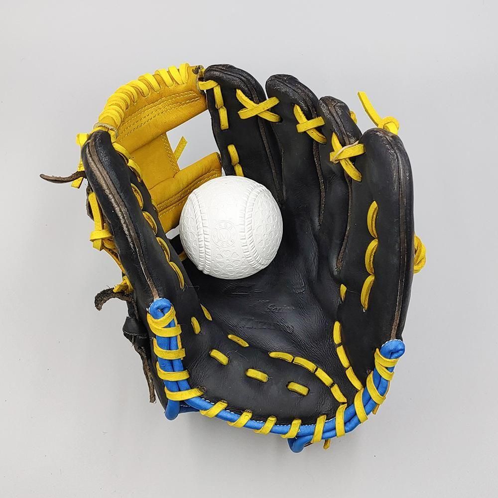 ＢＢＡ 軟式内野用グローブ（型付け済） イエロー 収納袋付き BBA 軟式内野用グローブ（型付け済） イエロー 収納袋付き