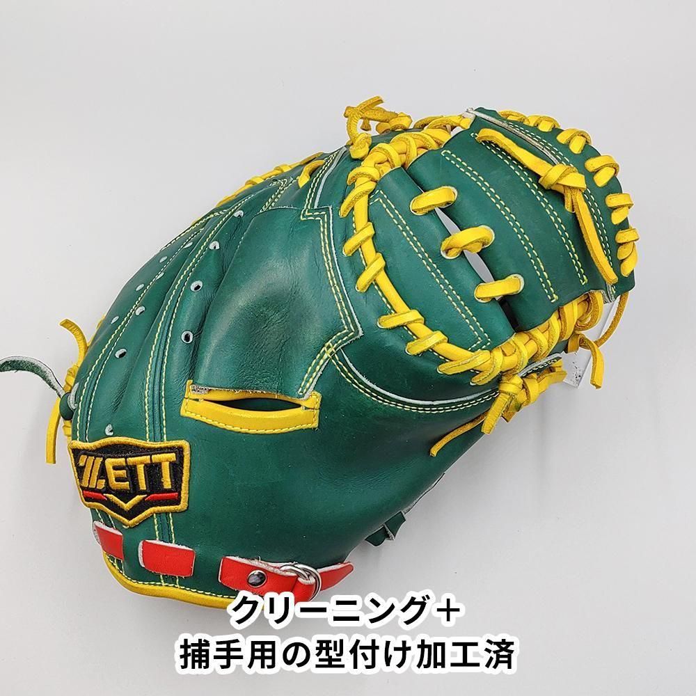 ソフト18個 64 クリーニング済み 】 ゼット 軟式用 キャッチャーミット 型付け