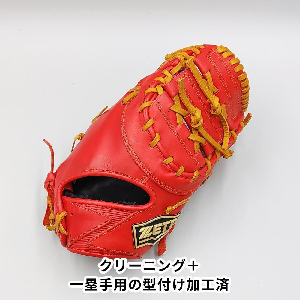 クリーニング済み 】 ゼット 少年軟式用 ファーストミット 型付け済み