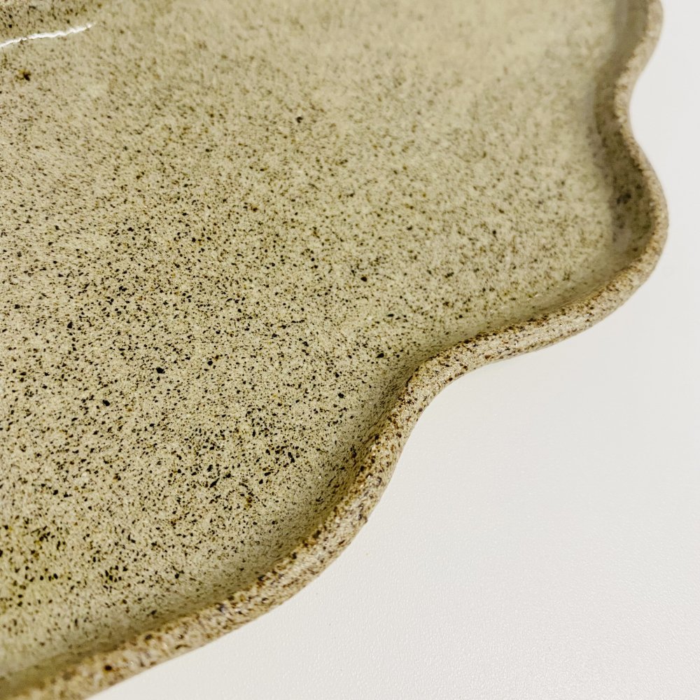 Puddle Plates : Grey Speckled Clay/ Sheer Glaze -small