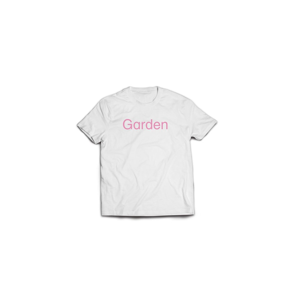 Garden Tee (White x Pink)[t-shirt]