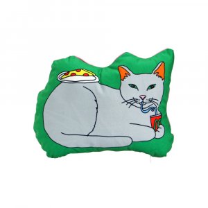 MIDORI KOMATSU ߥɥꥳޥ / The Enjoy C&D Club Cushion "Cat / Green" åȥå