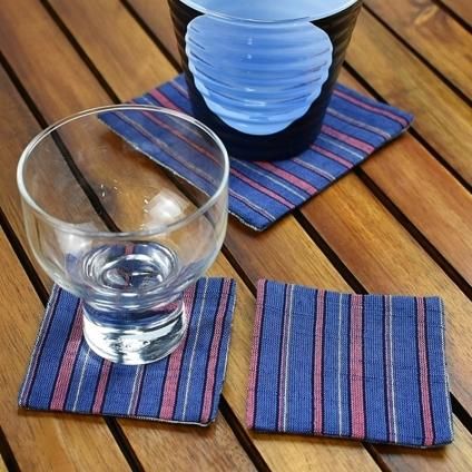 【専用商品】　会津もめんコースター 会津もめん チビコースター(7㎝×7㎝) 八重柄 【メール便対応】