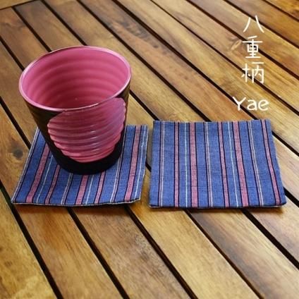【専用商品】　会津もめんコースター 会津もめん チビコースター(7㎝×7㎝) 八重柄 【メール便対応】