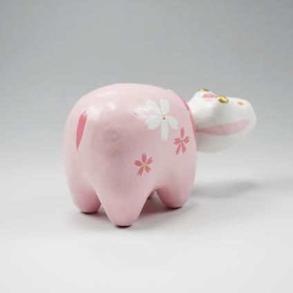 白河だるま　赤べこ　桜ベコと檸檬ベコ　２個セット　新品 白河だるま総本舗