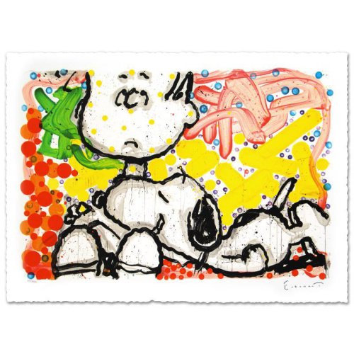 トム・エバハート 『Super Sneaky』 スヌーピー リトグラフ ピーナッツ Tom Everhart Snoopy Peanuts