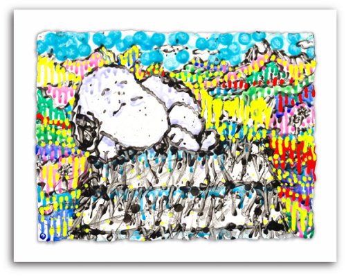【年末最終値下げ!】 トム・エバハート 『Bungalow Six - Milky Way』 限定版ミックスドメディア 直筆サイン 本物証明書付属  ピーナッツ スヌーピー Everhart Snoopy Peanuts