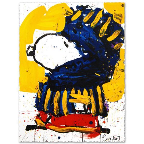 【月末セール】トム・エバハート 『March Vogue』 限定版リトグラフ 直筆サイン 本物証明書付属 マーチヴォーグ ピーナッツ スヌーピー  Everhart Snoopy Peanuts