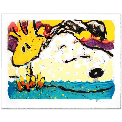 【ゲリラセール!】 トム・エバハート 『Bora Bora Boogie Bored』 限定版リトグラフ 直筆サイン 本物証明書付属 ブーギーボード  ピーナッツ スヌーピー Everhart Snoopy Peanuts