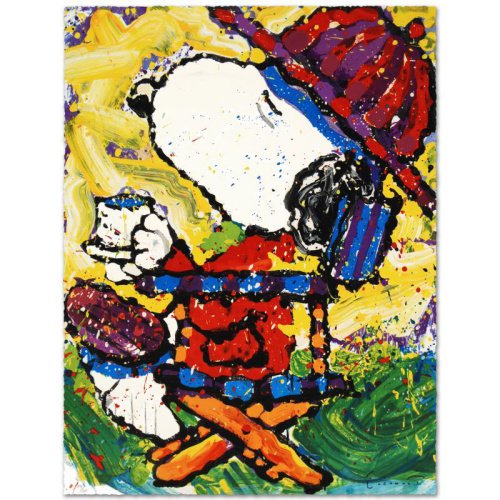 【年末最終値下げ!】 トム・エバハート 『Tea At Bel Air - 3:00』 限定版リトグラフ 直筆サイン 本物証明書付属  ティーアットベルエアー ピーナッツ スヌーピー Everhart Snoopy Peanuts