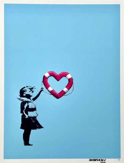 Banksy x Post Modern Vandal (PINK) ED85版画 - 版画