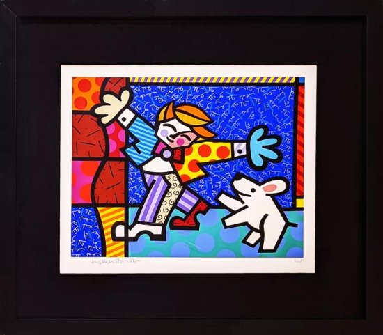 【年末大放出!】 ロメロ・ブリット 『BRENDAN AND THE WISHING DOG』 限定300 本物証明書付 シルクスクリーン  Romero Britto