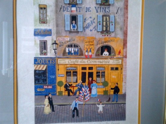 ミッシェル・ドラクロワ 『Cafe Du Commerce Paris』 限定100 本物証明書付 リトグラフ Michel Delacroix