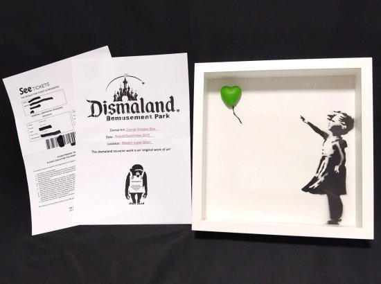 月末セール】【世界限定10個】バンクシー Dismaland 3D Shadow Box 風船と少女 ディズマランド Banksy Girl with  Balloon