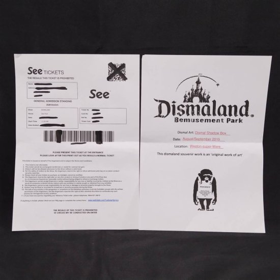 世界限定5個】バンクシー Dismaland 3D Shadow Box 投げる人 