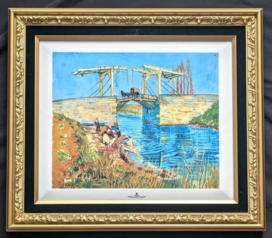 ロイヤルコペンハーゲン　陶板 ロイヤルコペンハーゲン ゴッホ アルルの跳ね橋 陶板画 177/180