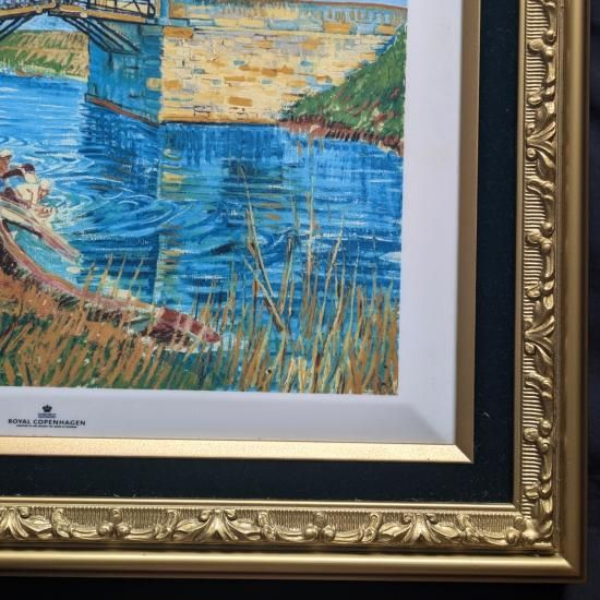 ロイヤルコペンハーゲン ゴッホ アルルの跳ね橋 陶板画 177/180